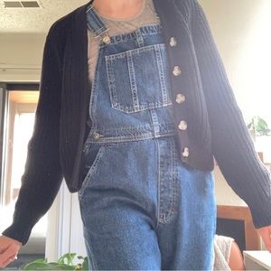 Everlane texture cotton cardigan in black